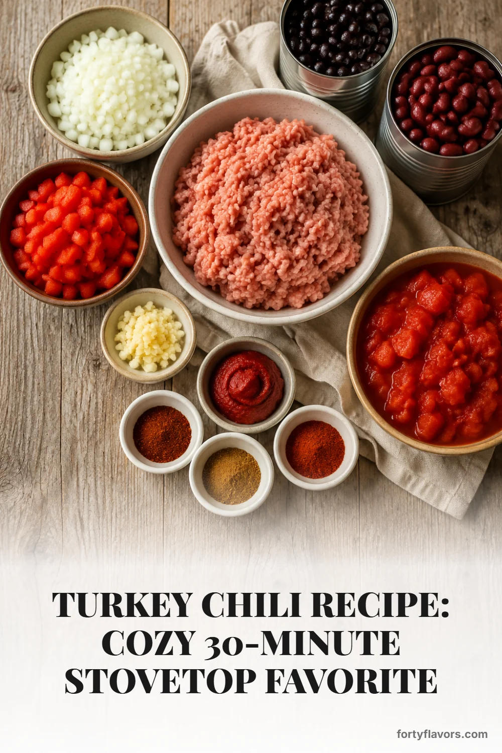 Turkey Chili Recipe: Cozy 30-Minute Stovetop Favorite – Pinterest pin 2
