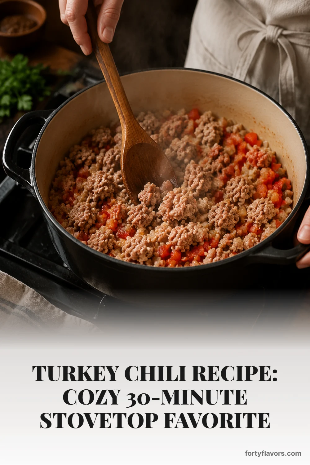 Turkey Chili Recipe: Cozy 30-Minute Stovetop Favorite – Pinterest pin 3