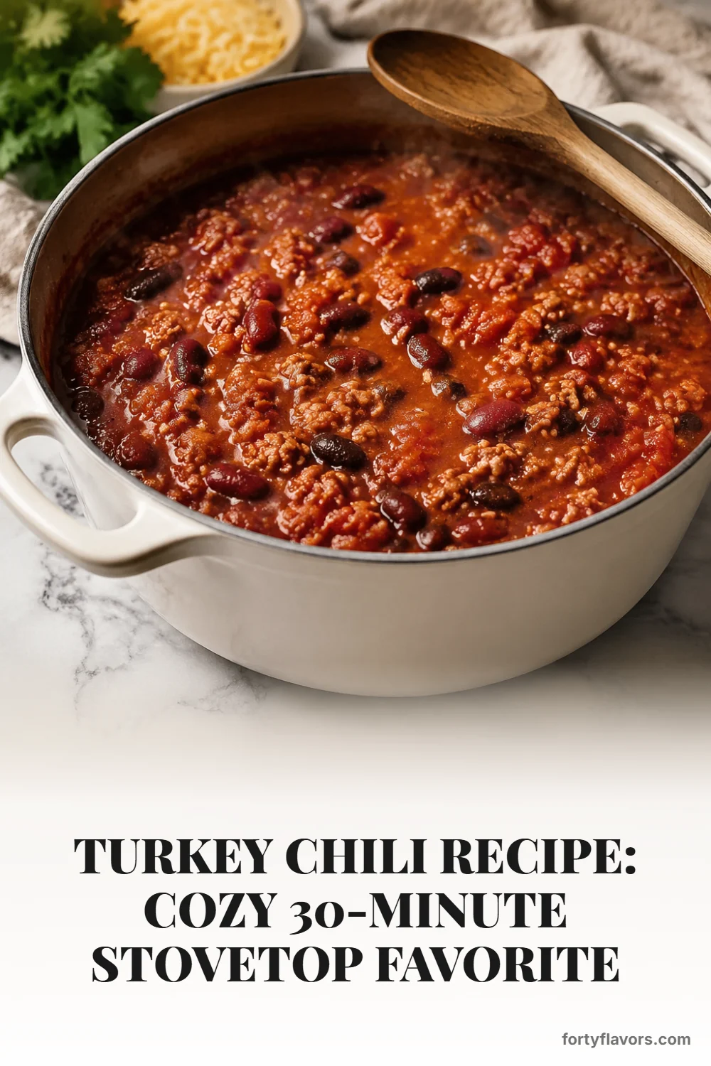 Turkey Chili Recipe: Cozy 30-Minute Stovetop Favorite – Pinterest pin 5