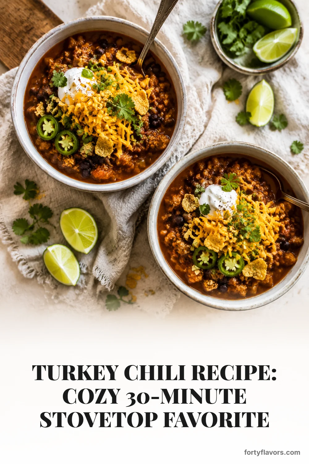 Turkey Chili Recipe: Cozy 30-Minute Stovetop Favorite – Pinterest pin 7