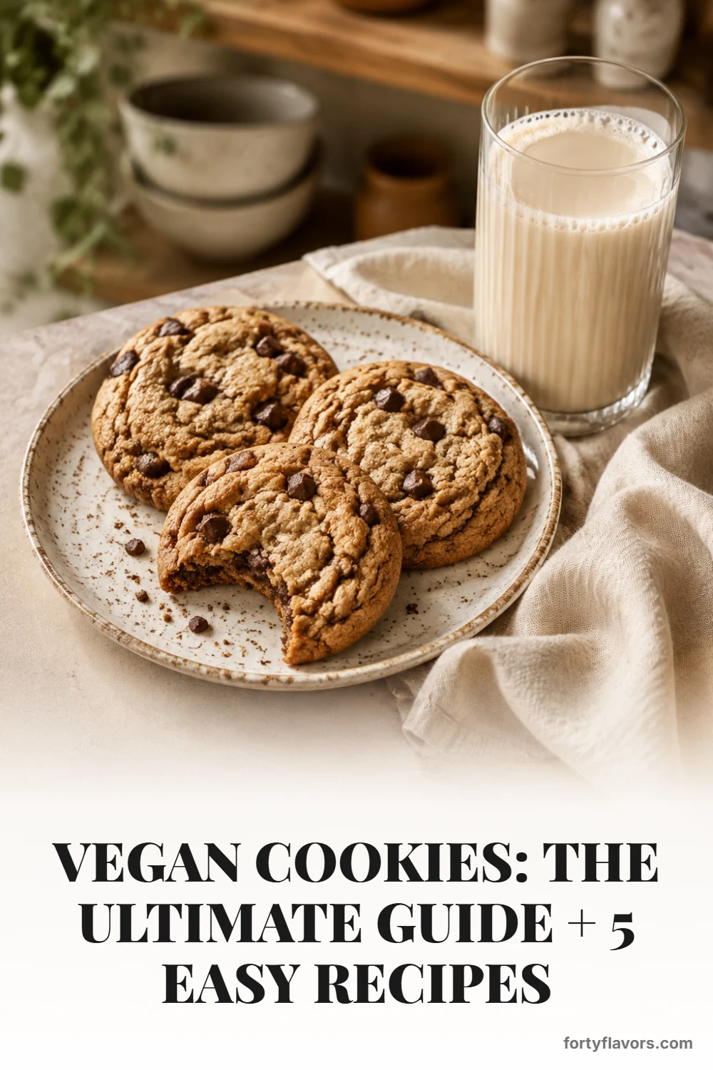 Vegan Cookies: The Ultimate Guide + 5 Easy Recipes – Pinterest pin 6