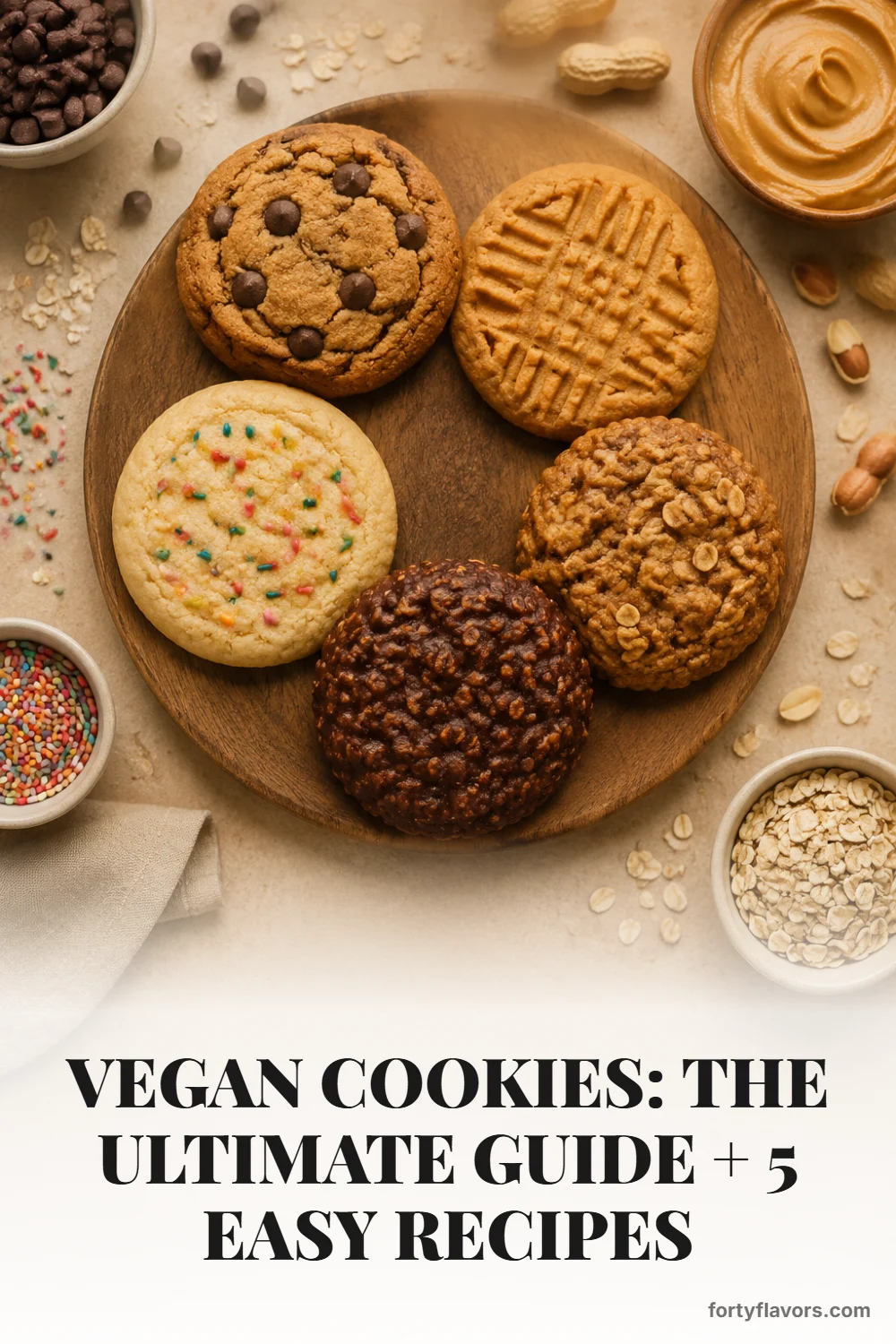 Vegan Cookies: The Ultimate Guide + 5 Easy Recipes – Pinterest pin 8