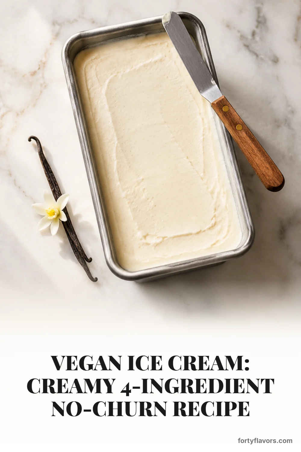 Vegan Ice Cream: Creamy 4-Ingredient No-Churn Recipe – Pinterest pin 4