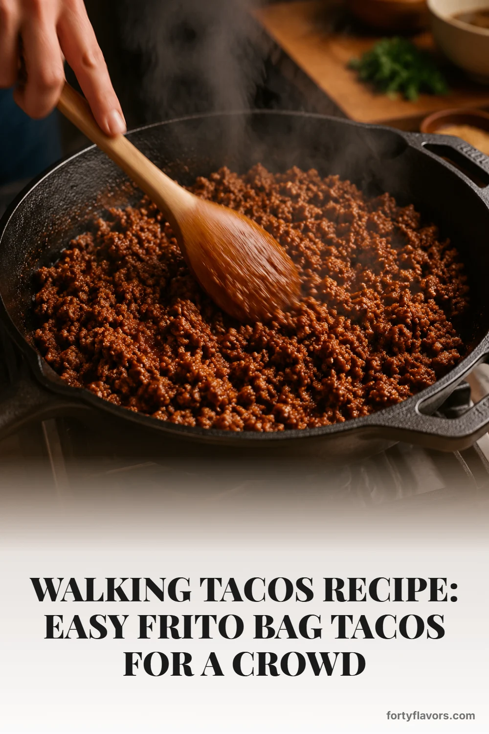 Walking Tacos Recipe: Easy Frito Bag Tacos for a Crowd – Pinterest pin 3