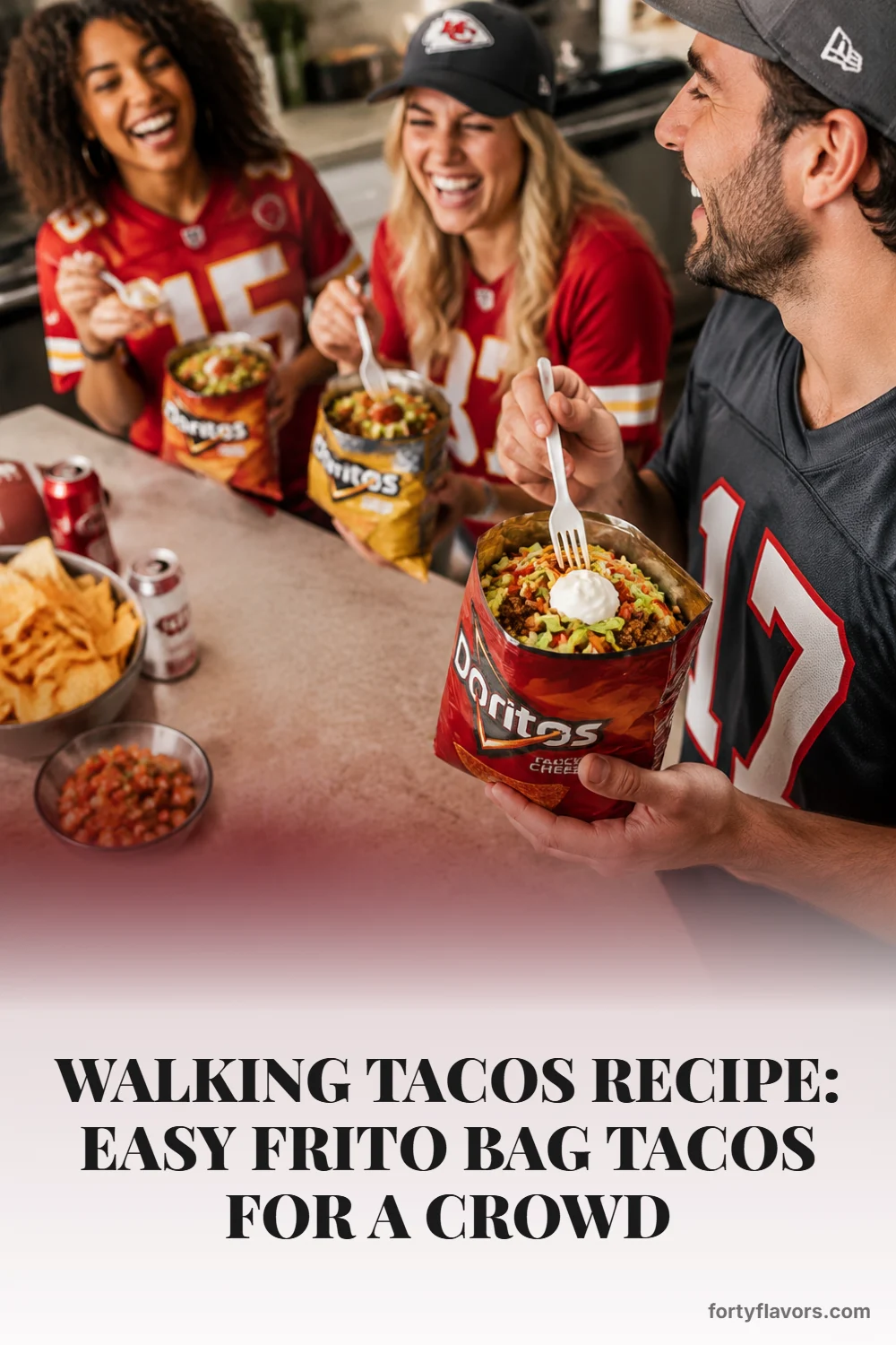 Walking Tacos Recipe: Easy Frito Bag Tacos for a Crowd – Pinterest pin 8
