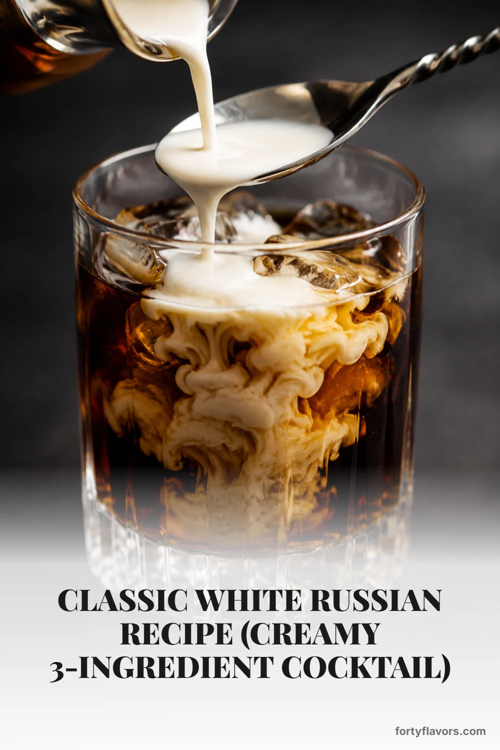 Classic White Russian Recipe (Creamy 3-Ingredient Cocktail) – Pinterest pin 5